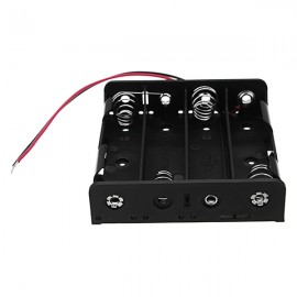 5pcs New Version DC 14.8V 4 Slot 4 Series 18650 Battery Holder Box Case With 2 Leads And Spring