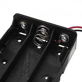 New Version DC 11.1V 3 Slot 3 Series 18650 Battery Holder Box Case With 2 Leads And Spring