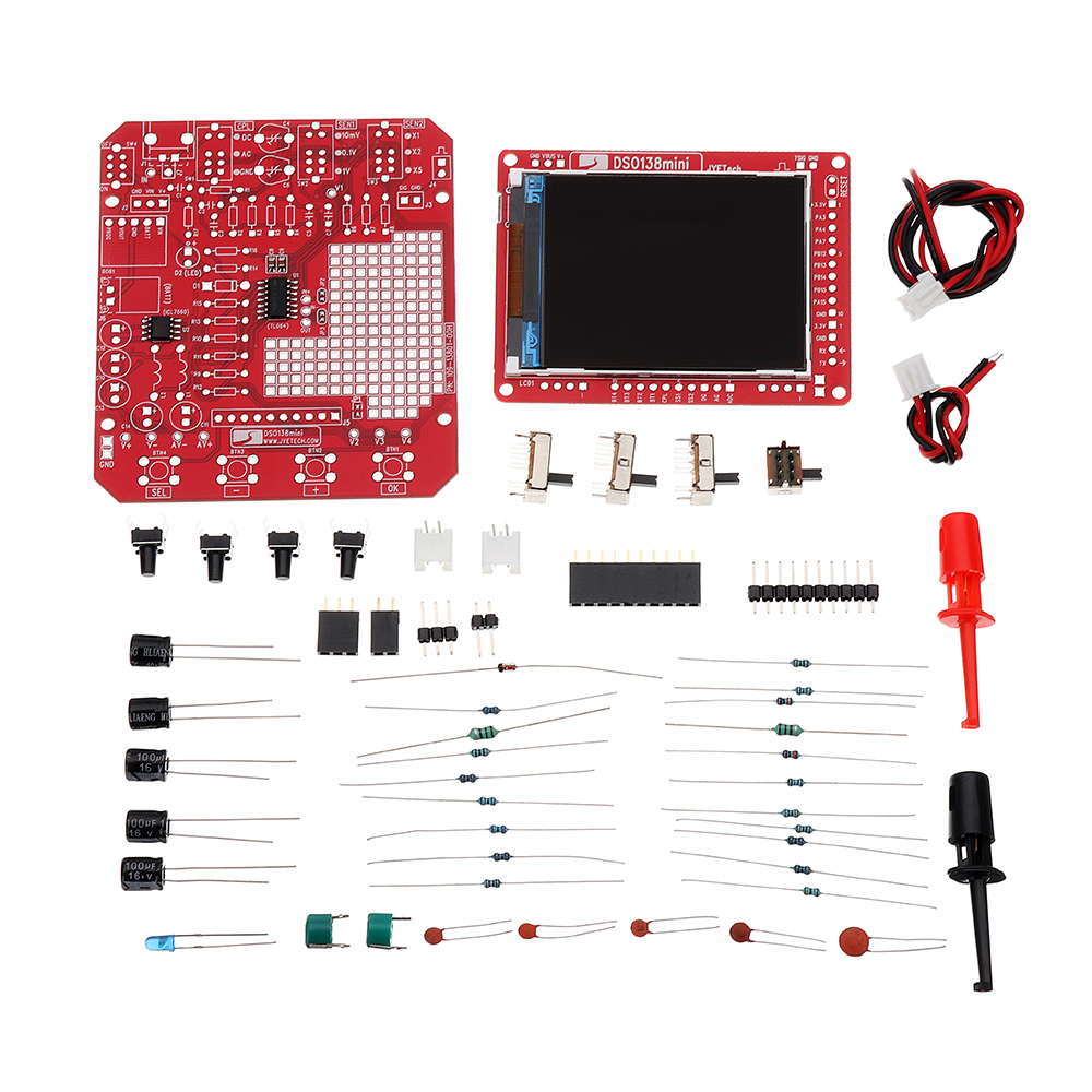 Original JYETech 13805K DSO138mini DIY Digital Oscilloscope Kit SMD Pre-soldered With Case