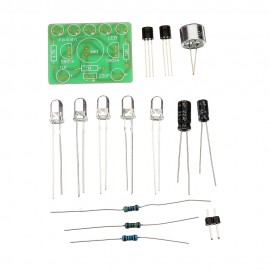 DIY Voice Controlled Melody Light 5MM Highlight DIY LED Flash Electronic Training Kit