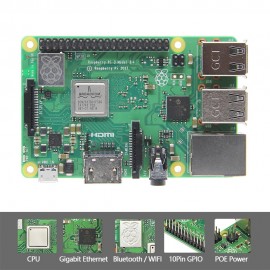 LANDZO Original 1GB HDMI/RCA Output, 4 x USB 2.0 Raspberry Pi 3 Model B+, with WiFi & Bluetooth & TF Card