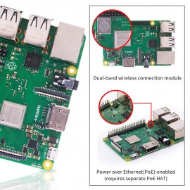 LANDZO Original 1GB HDMI/RCA Output, 4 x USB 2.0 Raspberry Pi 3 Model B+, with WiFi & Bluetooth & TF Card