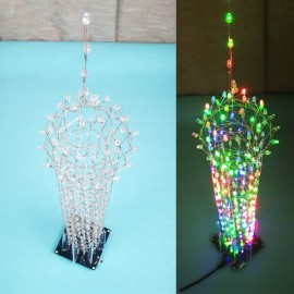 DIY Macao Tower LED Light Cube Wireless Remote Control Music Spectrum Electronic Kit