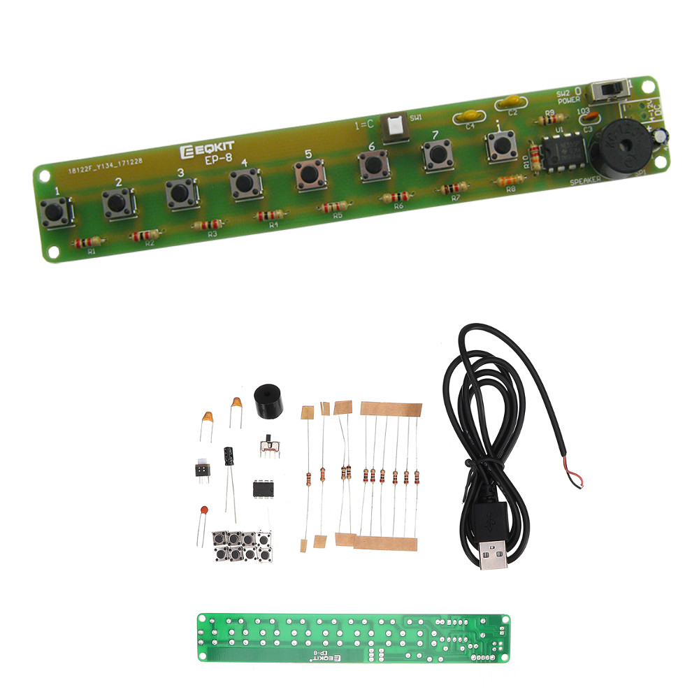 3pcs Simple Electronic Organ Kit DIY NE555 Soldering Practice Board Multi-notes Keyboard Set