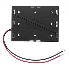 New Version DC 11.1V 3 Slot 3 Series 18650 Battery Holder Box Case With 2 Leads And Spring