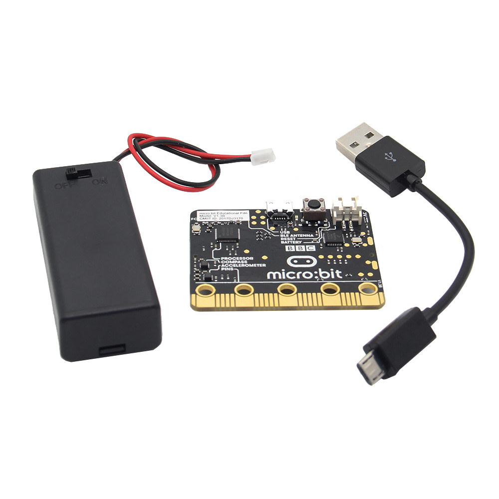 Micro:Bit Go (On-the-go Starter Bundle) Micro:bit Development Board + AAA Battery Holder + USB Cable