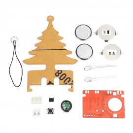 DIY Electronic Music Flash Tree Kit Battery Power LED Flashes Creative Tree Soldering Practice Board