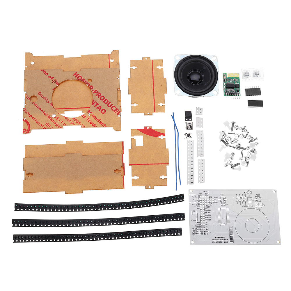 DIY Bluetooth Module Sound Box Kit Music Spectrum Led Display Level Indicator Light